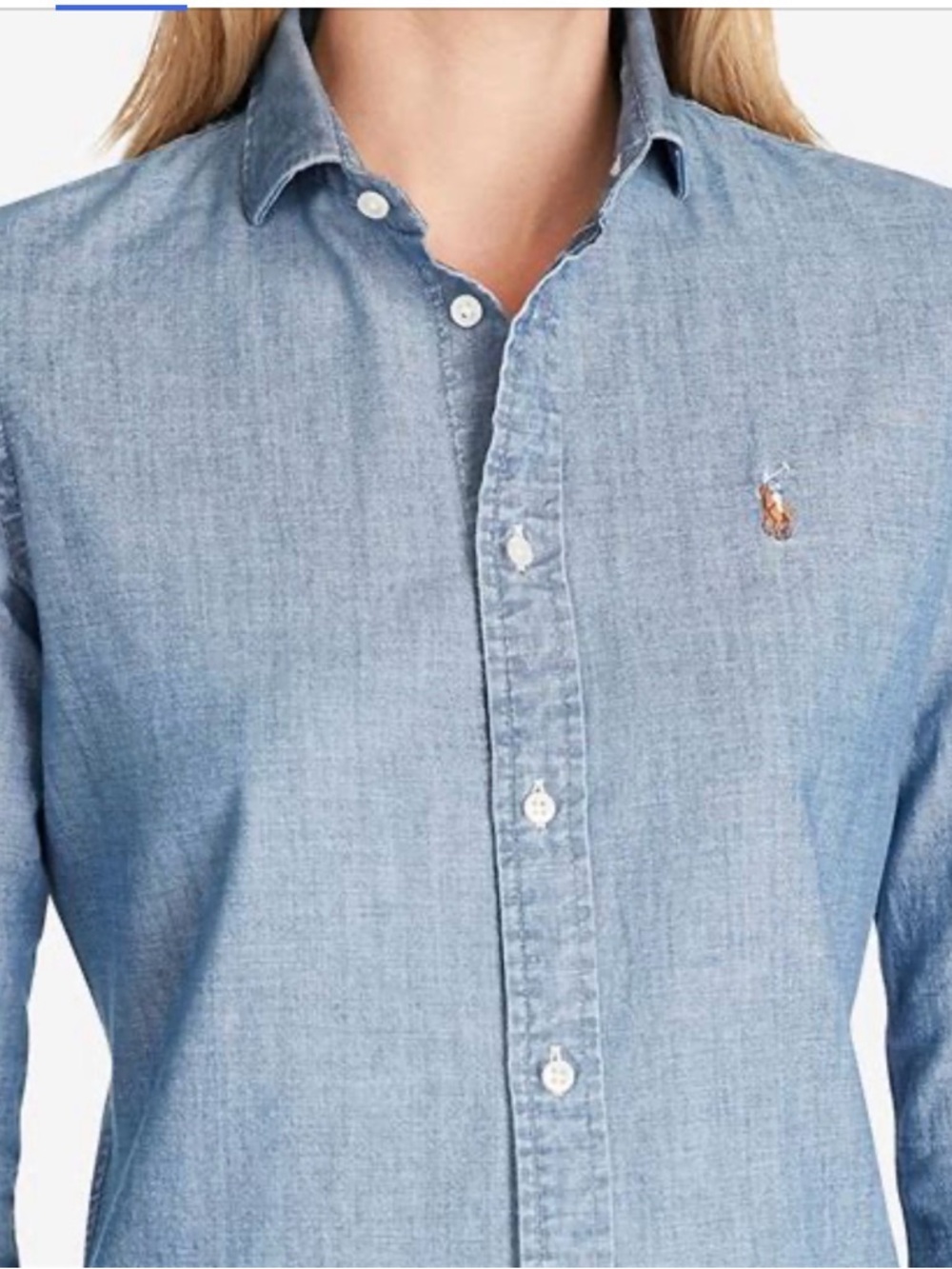 Polo Ralph Lauren Slim Fit Light Chambray Shirt Button Up